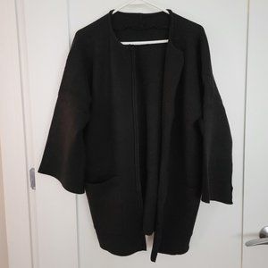 Black Cardigan Sweater